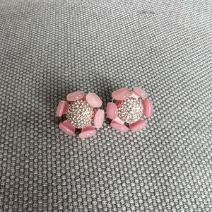 Excellent condition Lele sadoughi pink flower stud earrings